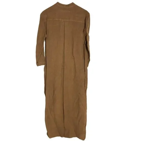 linen knot dress Knot Linen Dress Long in White XS / White